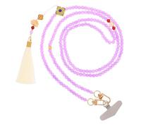 SEWACC Beaded Phone Charm Tassel Durable Crossbody Phone Chain with Versatile Usage for Easy Carrying and Secure Storage