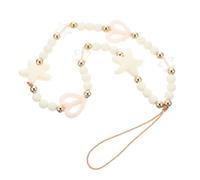 SEWACC Beaded Phone Lanyard Star Hollow Heart Design Lightweight Wrist Strap for Women Hands Use Compatible with Phone Cases