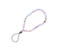 SEWACC Beaded Phone Lanyard Wrist Strap with Acrylic Love Charms Creative Mobile Phone Decoration for Cameras Backpacks Handbags Anti-lost Wrist Strap for Women