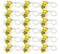 SEWACC Bee Key Rings 24Pcs Small Bee Keychains for Shower Party Favour and Bag Accessories