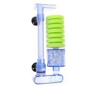 SEWACC Biochemical Sponge Filter for Fish Tank Aquarium with Aeration and Fish Droppings Suction Easy Install Aquarium Water Circulation Filter with Bio Media Compatible with Oxygen Pumps