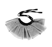 SEWACC Black and White Retro Mesh Ruffle Clown Neck Collar Layered Lightweight Faux Choker with Voluminous Tulle for Cosplay and Party Costume Accessory