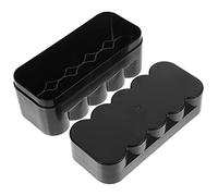 SEWACC Black Plastic Film Storage Box Case for 10 Rolls, Hard Plastic Camera Reel Canisters with Lid, Compact Film Roll Organizer Suitable for Darkroom and Photography Accessories