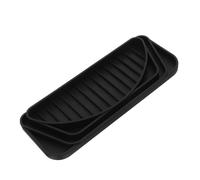 SEWACC Black Silicone Water Catcher Tray with Advanced Drainage for Refrigerator Coffee Maker and Water Dispenser Anti-Slip Textured Silicone Mat for Efficient Spill Control and Workspace