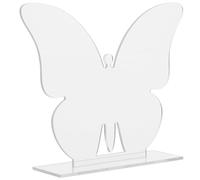 SEWACC Blank Table Number Signs Reusable and Safe for Hands with Stand Acrylic 6 Sets Butterfly Shaped Elegant Contemporary Design for Weddings and Birthdays