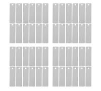 SEWACC Blank Tags Metal Labels Tags 60pcs Stainless Steel Rectangle for Engraving Polished Flat Surface with Reduced Bending Risk, Suitable for Repeated Hanging in Warehouses and Retail