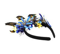 SEWACC Blue Star and Moon Headband for Women with Sturdy Craftsmanship and Adjustable Design, Plastic Hair Accessory for Parties and Festival Outfits Featuring Middle Eastern Ramadan
