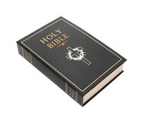 SEWACC Book Safe with Key Lock Portable Fake Bible Storage Box for Money Jewelry and Personal Items Discreet Hollow Compartment Cash Holder Case for Secure Savings