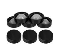 SEWACC Bottle Seal Caps Sturdy Screw Caps with Tight Closure Plastic Black 8pcs round Shape Not Easy to Break, for Laboratory and Industrial Use