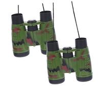 SEWACC Boys and Girls Binocular Toy 2pcs Camouflage Detachable Multifunctional Children’s Outdoor Telescope Compass Educational Boy Girl Accessory for Hiking Camping