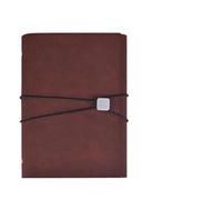 SEWACC Business A5 Notebook with Pu Leather Cover, 3-fold Creative Diary Featuring Pen Holder and Strap, for Journaling and Doodling with Unique Fashion Style
