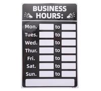 SEWACC Business Signs Business Hours Sign Hour Signs for Bank Store Opening Signs Stickers Adhesive business hours sign Rewritable Closed Open Office Hours Sign