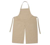 SEWACC Canvas Apron, Chef Apron with Adjustable Straps and Large Pockets for Pottery Artist Ceramic Coveralls Cooking Baking Gardening