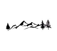 SEWACC Car Sticker Mountain Forest Decal Black Vinyl Car Body Sticker for SUV Off Road Vehicle Rear Windshield Decoration Easy to Apply and Remove