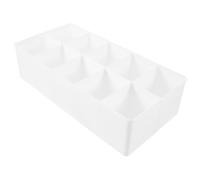 SEWACC Cash Drawer Tray Multiple Compartment Storage Box 10-Grid White Desktop Coin and Cash Organizer for Home and Retail Use