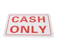 SEWACC Cash Only Sign Aluminum No Credit Card No Checks Cash Payment Sign for Business Retail Store Office with Pre-drilled Easy to Mount and Visible From Distance