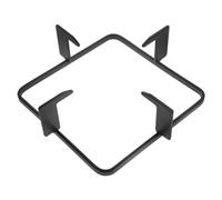 SEWACC Cast Iron Gas Stove Support Rack Anti-slip Design for Portable Indoor and Camping Use, Comfortable Operation Pot Holder Stove Bracket in Black