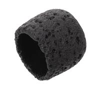 SEWACC Cement Match Holder Jar, Decorative Matchstick Storage Container with Striker, Keeps Matches Dry, Black Decorative Accent for Fireplace, Candle Lighting and Home Mantel