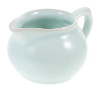 SEWACC Ceramic Milk Container and Syrup Pitcher in Green, Lightweight and Easy to Store Mini Pitcher for Serving Hot Butter and Cream in Kitchen and Dining
