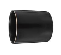 SEWACC Ceramic Pen Holder Stand Black Minimalist Desk Organizer for Makeup Brushes Toothbrushes and Pens Glossy Finish Multipurpose Pencil Cup for Office Bathroom Kitchen Countertops