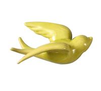 SEWACC Ceramic Wall Mounted Hanging Sparrows Yellow Bird Wall Decor Delicate Surface for Living Room and Dining Room