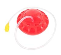 SEWACC Chicken Feeder Chick Feeder Plastic Red Automatic for Chick and Poultry Holds Dry and Wet Food Easy to Fill Prevents Food from Getting Dirty