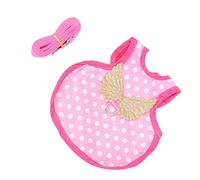 SEWACC Chicken Harness Leash Pulling Rope Breathable Polyester Vest Small Size Pink Polka Dot for Hen Duck Outdoor Walking