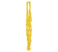 SEWACC Chicken Vegetable String Hanging Feeder Net Bag for Poultry, Yellow Nylon Mesh Feeding Bag for Parrots, Hens, and Roosters, Suitable for Hanging Fruits and Vegetables in Farm and