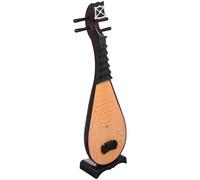 SEWACC Chinese Lute Model Photo Prop Ancient Style Simulation Instrument Decoration for Hanfu Costume Photography Vintage Music Ornament Display