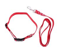SEWACC Christmas Dog Leash Collar Set Red Imitation Nylon Adjustable | Lovely Snowflake Pattern, Design, Easy to Use, Safe for Pets Skin, for Dog Walks