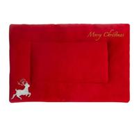 SEWACC Christmas Pet Bed Mat Warm Thickened Plush for Cold Days