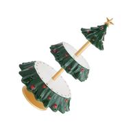 SEWACC Christmas Tree Two Layer Cupcake Stand Resin Iron Dessert Tower
