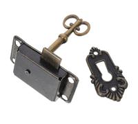 SEWACC Classical Furniture Lock Vintage Metal Locks for Antique Cabinets Jewelry Boxes Dresser Cupboard Security Hasp with Easy Installation and Construction