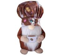 SEWACC Coffee Plush Gnome Doll Christmas Coffee Bar Decor Small Stuffed Gnome Ornament for Home Kitchen