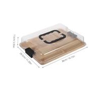 SEWACC Compartment Divided Snack Tray with Clear Lid and Handle Serving Platter for Cheese Fruits Meats Portable Food Divider for Travel Picnics Entertaining Easy-clean Nonstick Surface