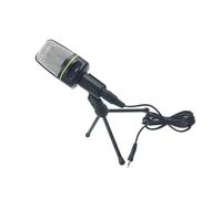 SEWACC Computer Condenser Microphone with Noise Reduction for Gaming and Streaming Durable Tabletop Mic for Podcasting Voice Recording Professional Sound Black