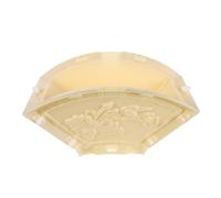 SEWACC Concrete Fan Lantern Mold with Lotus Flower Design, Plastic Cement Guardrail Cap Mould for Outdoor Garden Fence Decoration, Sturdy Chinese Concrete Sculpture Form for Yard