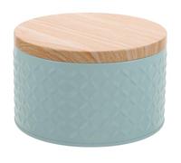 SEWACC Cookie Tin with Lid, Round Empty Biscuit Tin Tinplate Tea Canister Jewelry Trinket Box Snacks Treat Case for Storing Patisseries Snack Chocolate 5.31X5.31X3.34in