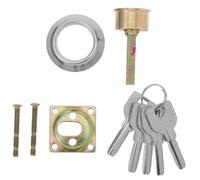 SEWACC Copper Crescent Exterior Door Lock with Keys Versatile Security Lock for Wood Iron Fire Doors Easy Installation