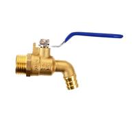 SEWACC Copper Hot Water Barrel Faucet High Temperature Resistant Outdoor Tap with Thickened Freezing Design Easy Operation Durable Boiler Drain Valve for Garden and Bath Sink
