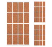 SEWACC Cork Wooden Label Stickers, 48pcs Blank Box Stickers Self-Adhesive Labels Sticker Category Labels Tags Stickers for Glass Essential Oil Bottle Jars Cosmetic Storage Containers