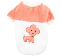 SEWACC Cozy Red Coral Fleece Puppy Clothes with Chic Design, Comfortable Dog Onesie with Legs for Puppies and Pets, for Parties and Birthdays, Soft Warm Dog Pajamas in Size L