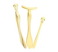 SEWACC Cream Spatula Facial Cosmetic Spoon 3Pcs Eye Cream Applicator for Applying Moisturizers and Improving Eye Skin Zinc Alloy for Personal Home and Professional Beauty Salon Use