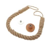 SEWACC Creative Hanging Toilet Paper Holder Rope Design No-drill Tissue Rack for Bathroom Kitchen Wall Door Use with Multi-purpose Towel Key Storage Function