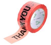 SEWACC Creative Rose-Colored Package Wrapping Tape Thank You Print 48Mm X 50M DIY Sealing Tape Strong Adhesive for Office Packaging and Shipping