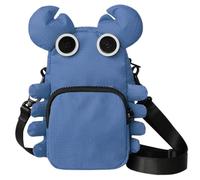 SEWACC Crossbody Phone Bag with Comfortable Feel and Moderate Capacity Stylish for Women Crab Shape Blue Made of Oxford Cloth and Cotton Linen, for Daily Use