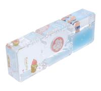 SEWACC Cute Blue Cherry Blossom Pig Oil Liquid Timer Decorative Hourglass Stress Relief Desk Ornament Home Décor Accent Collectible Doll for Adults