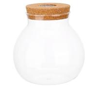 SEWACC Cylindrical Glass Ecological Bottle with LED Light Transparent DIY Microlandscape Fish Tank for Home Decoration Multifunctional Hydroponics Vase and Flower Arrangement Terrarium