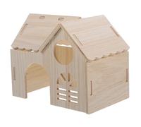 SEWACC Delicate Wooden Hamster Hideout House for Small Pets Stable Rat Shelter with Dark Roof for Rest and Play Suitable for Hamster Cage Supply and Guinea Pig Hideouts