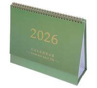SEWACC Desk Calendar Green Large Desktop Monthly Planner with Twin Wire Binding Foldable Stand Space Saving Design for Office Home School Daily Schedule Management